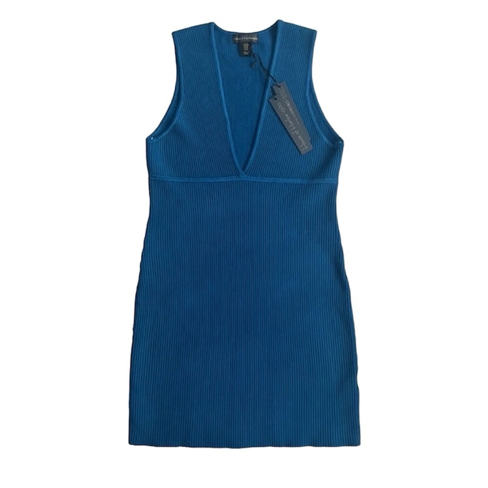House of Harlow 1960 Sleeveless v-neck Mini Dress marine blue size S